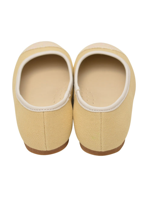 L'Amour Little Girls White Glitter Cap Toe Canvas Upper Flats 7-10 Toddler - SophiasStyle.com